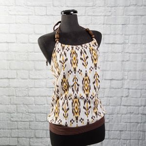 Maurices Brown and Yellow Halter Neck Top. Size M.